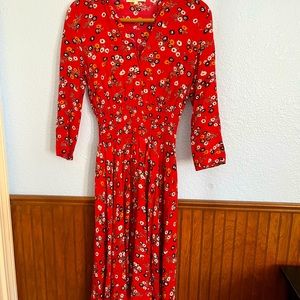 Maje - red flowered dress